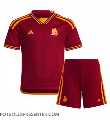 AS Roma Hemmatröja Barn 2023-24 Kortärmad (+ korta byxor)